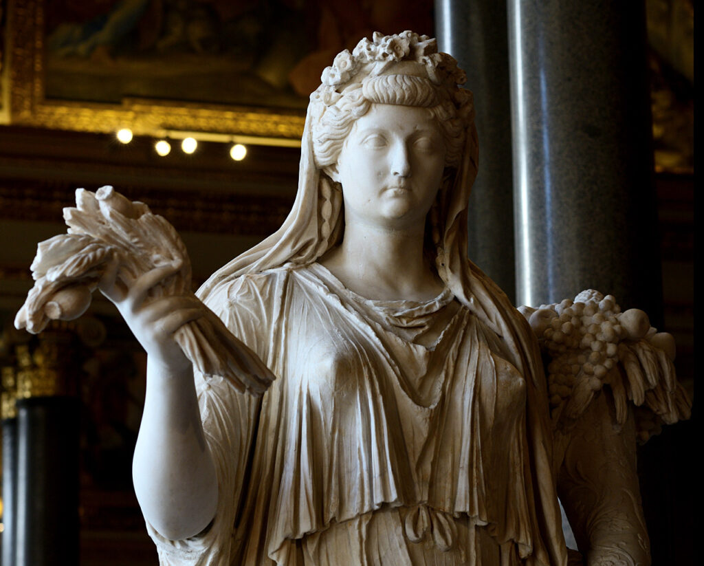 Римские боги. Ливия Друзилла, или Ливия Августа  — жена Октавиана Августа, мать императора Тиберия - в образе богини Цереры