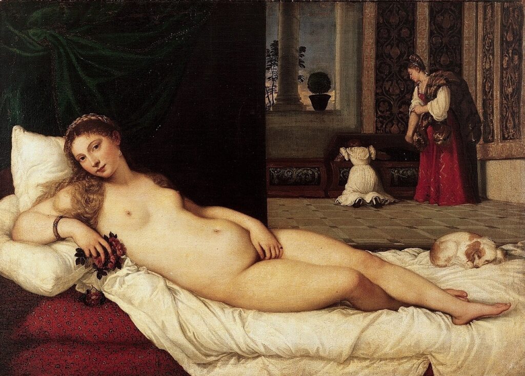 Тициан. Венера Урбинская. 1538. Уффици, Флоренция
