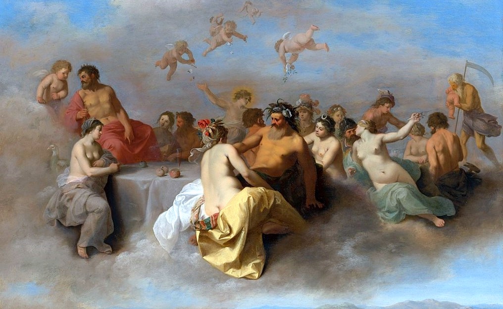 «Встреча богов на небесах». Картина К. Пуленбурга.