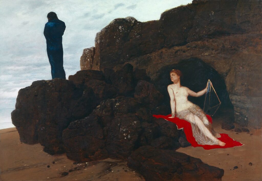 Одиссей и Калипсо. Картина Арнольда Бёклина, 1882 год