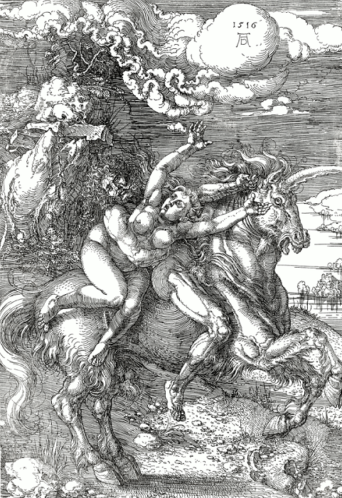Похищение Персефоны (Прозерпины). (Альбрехт Дюрер, офорт 1516 г.)