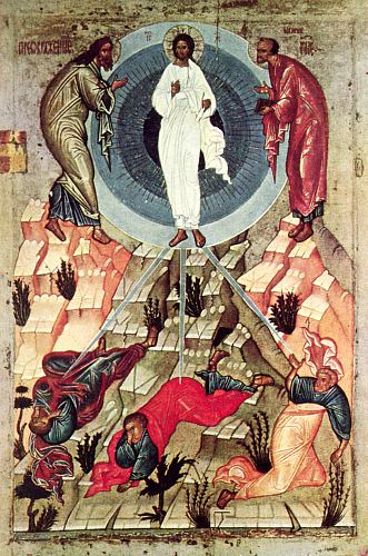 Преображение Господне. Икона, Новгород, XV век